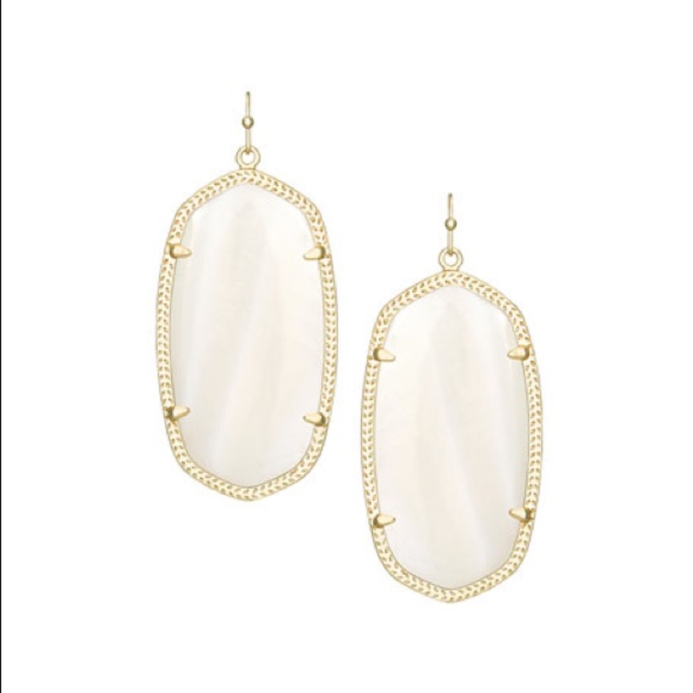 Kendra Scott White Danielle Earrings